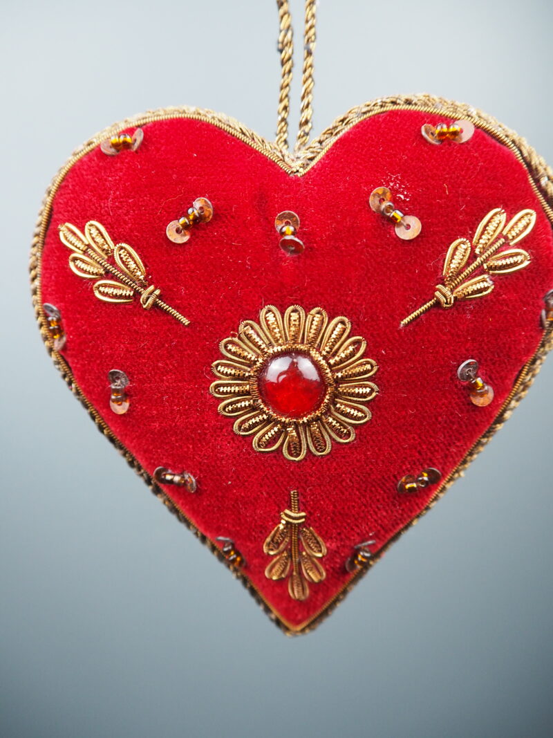 Heart red/antic