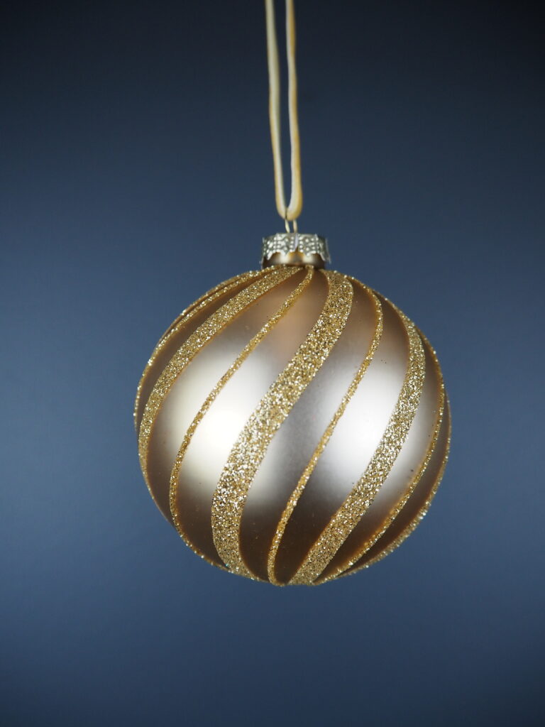 Glass ball gold stripe