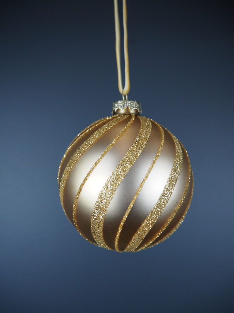 Glass ball gold stripe
