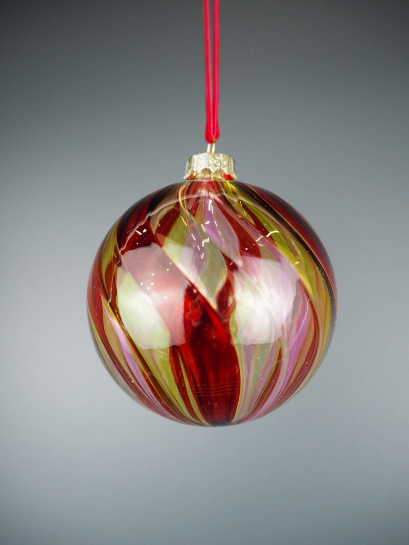 Glass ball multi swirl