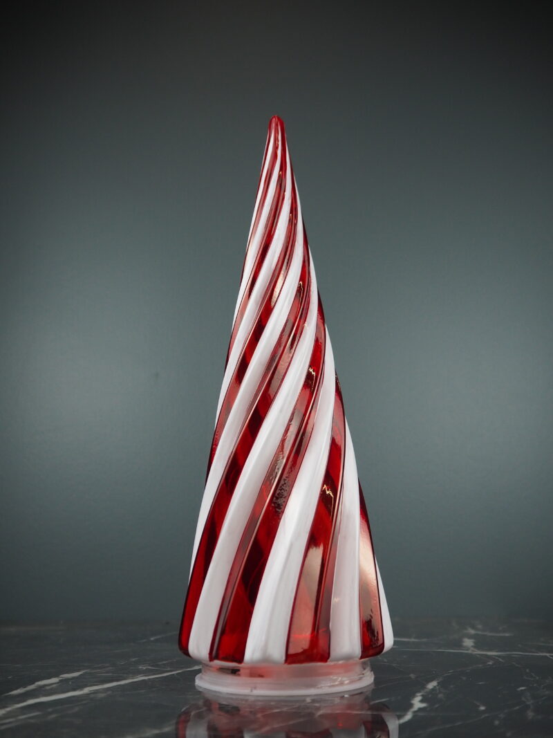 LED glass tree L red white