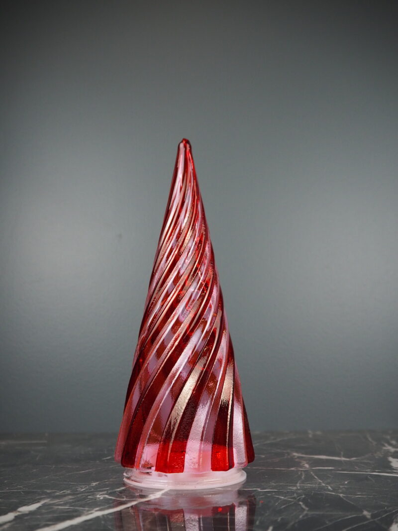 LED glass tree M red pink