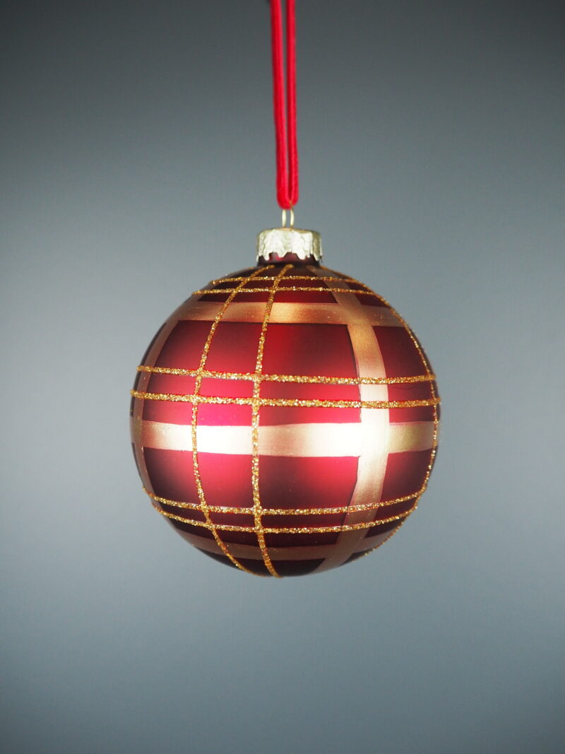Glass ball red check