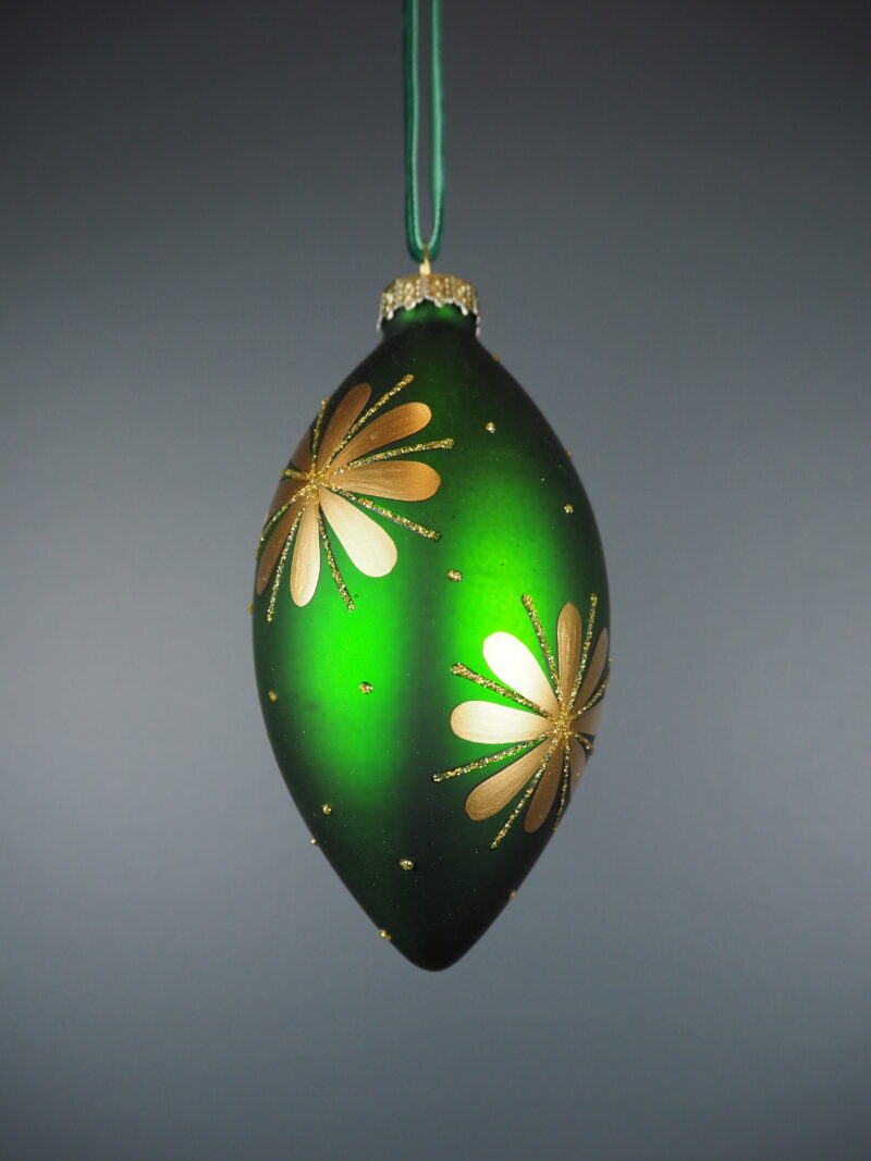 Glass ball green flower