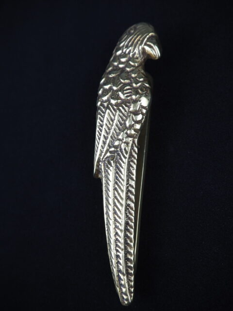 Parrot brass door knocker