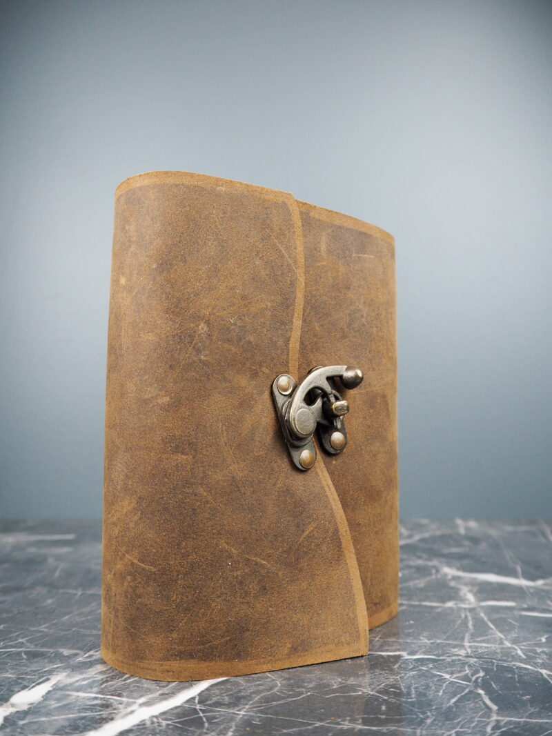 Vintage leather journal w lock