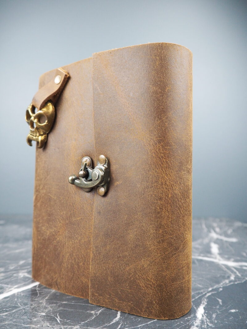 Vintage leather journal w lock
