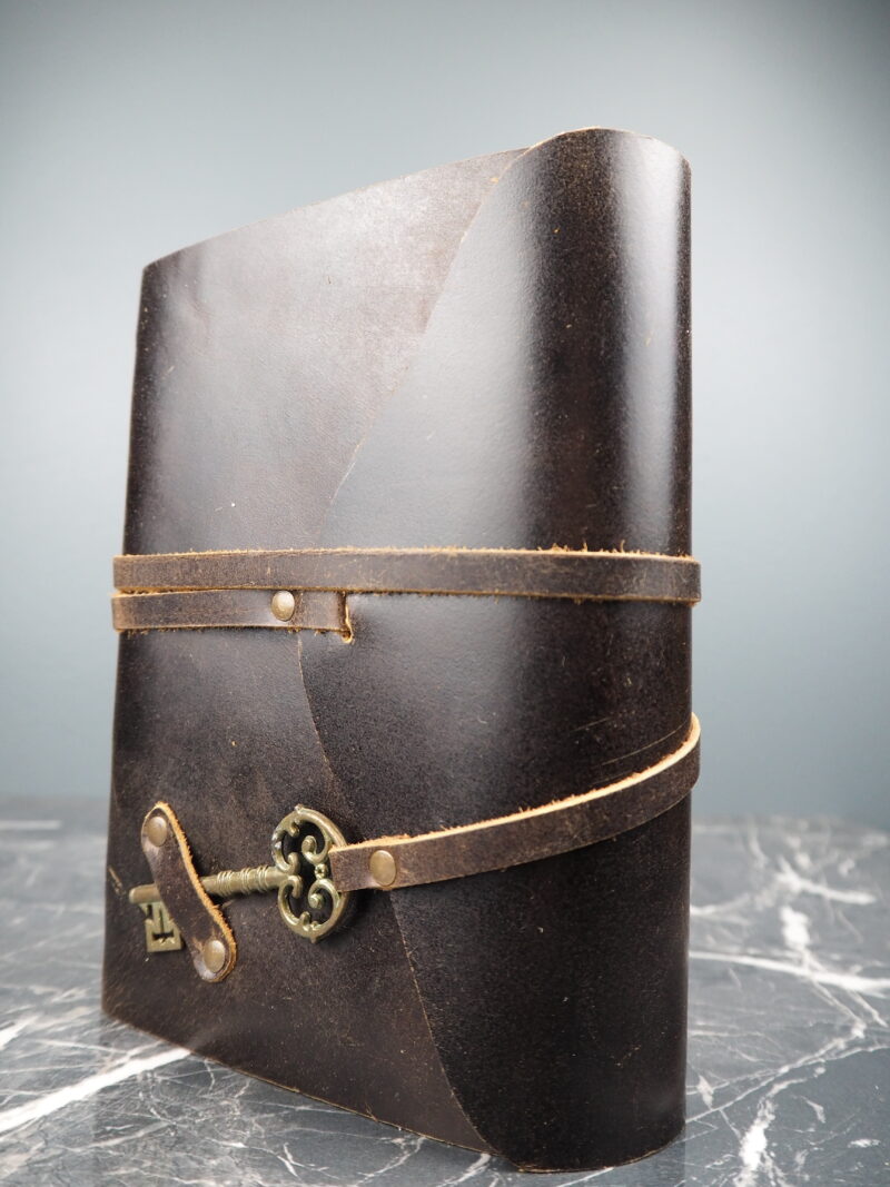 Vintage leather journal w lock