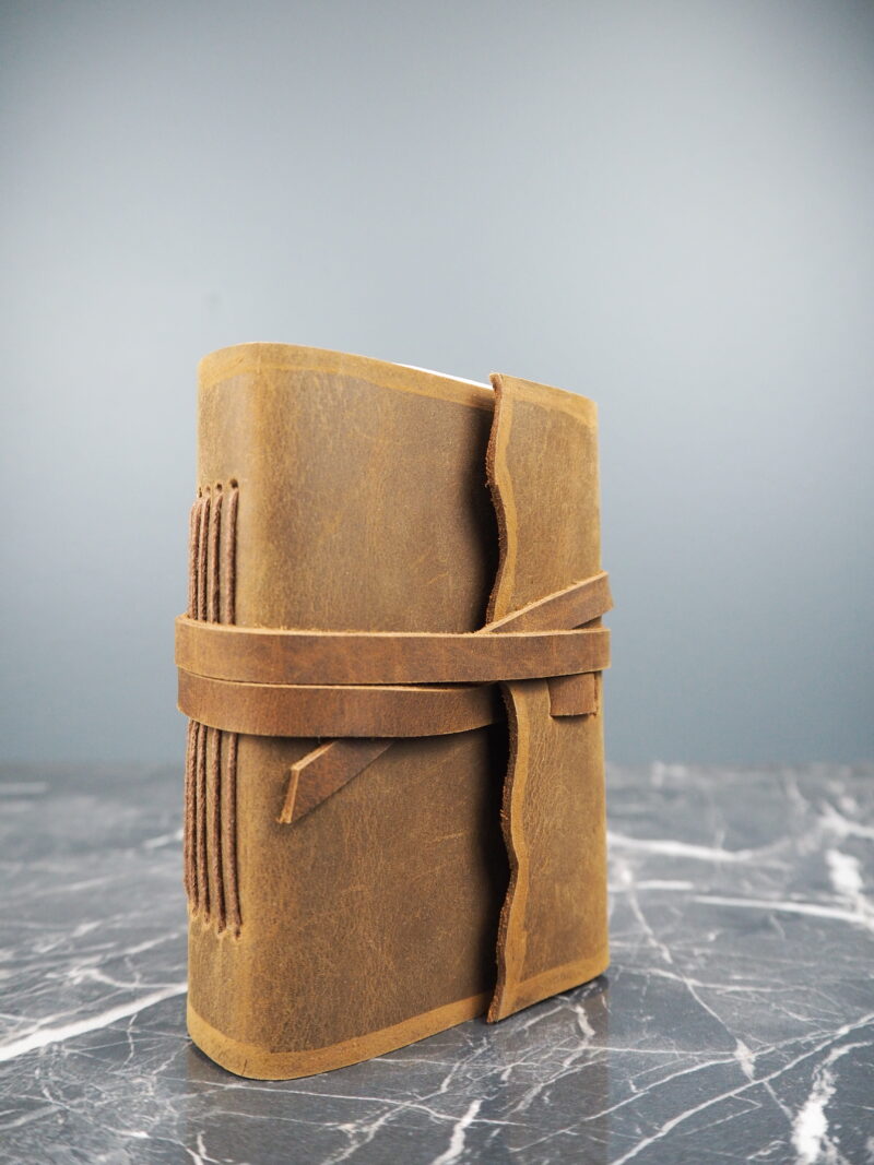 Vintage leather journal w string closure