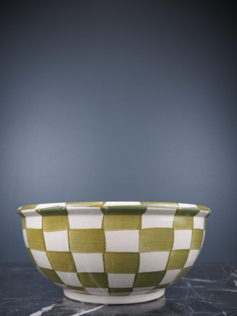 Fabiola Ceramic bowl green hand painted