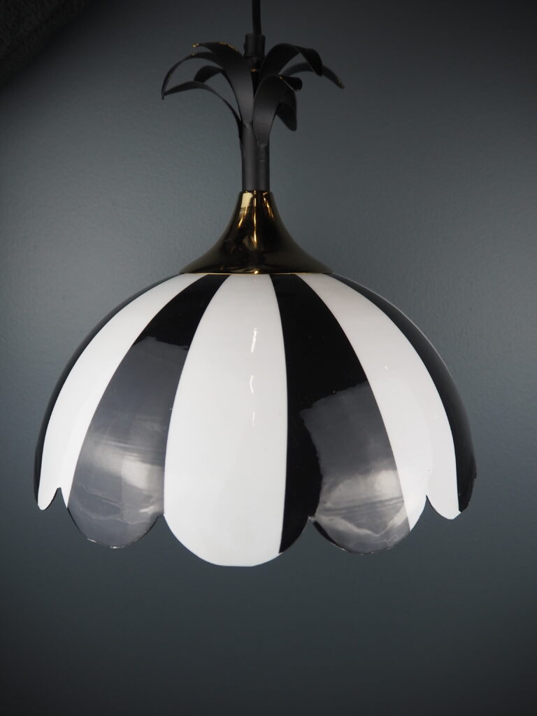 Stripe lamp M black/white