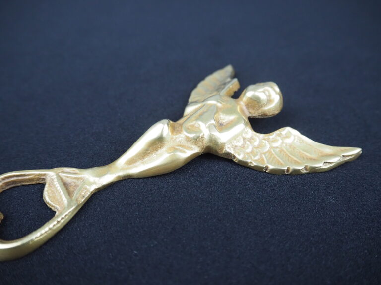 Vintage brass angel bottle opener - Image 3