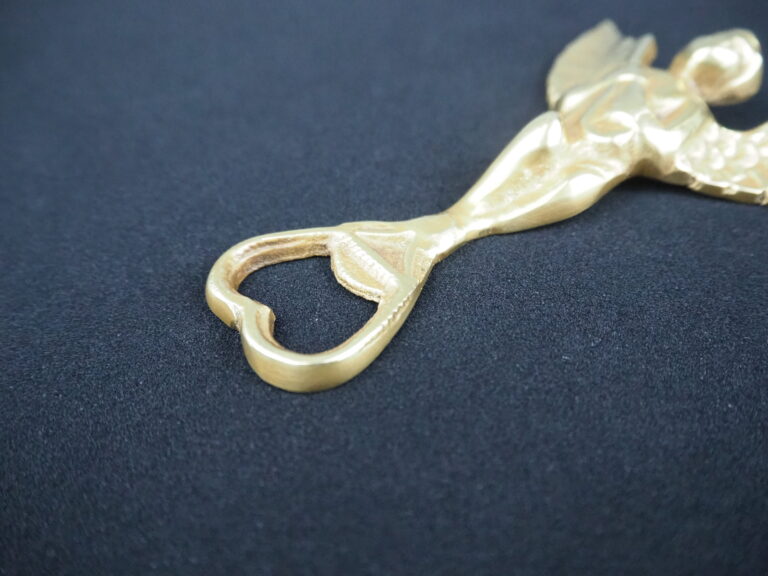 Vintage brass angel bottle opener - Image 4