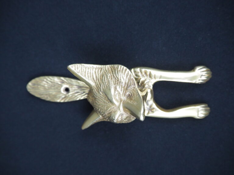 Fox brass door knocker - Image 3