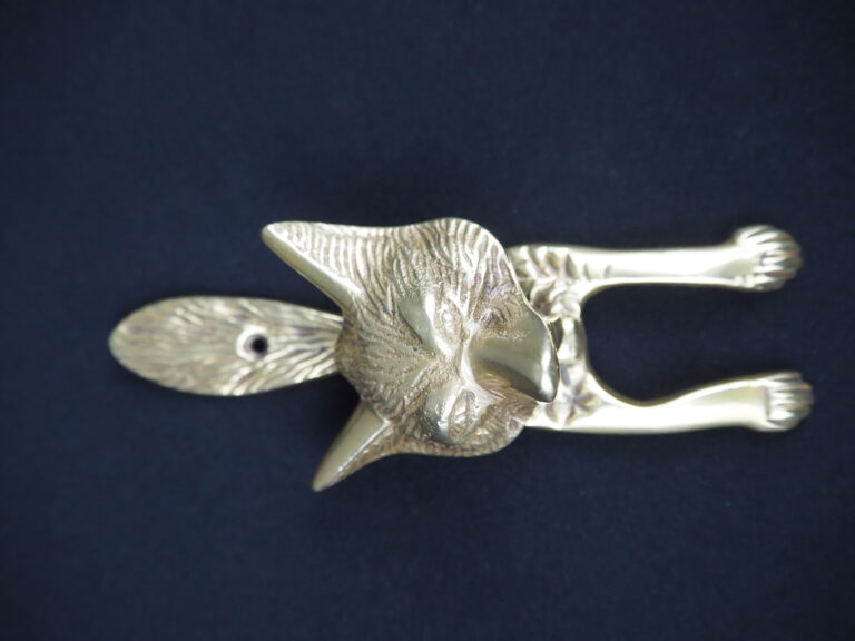 Fox brass door knocker - Image 4