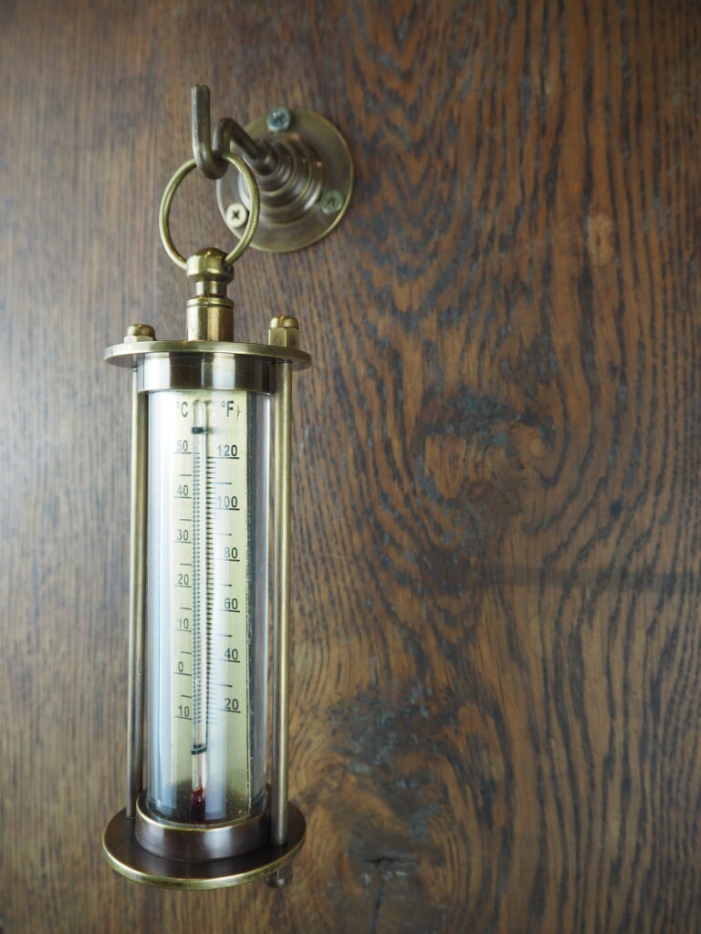 Brass hanging thermometer - Image 3