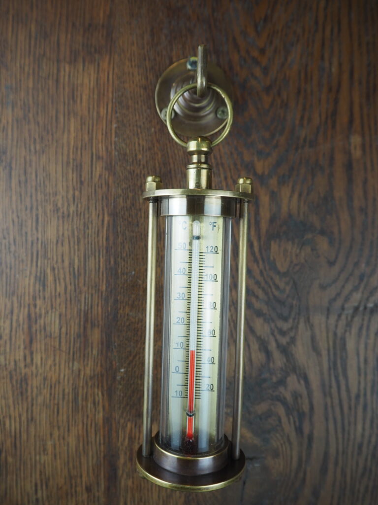 Brass hanging thermometer - Image 4