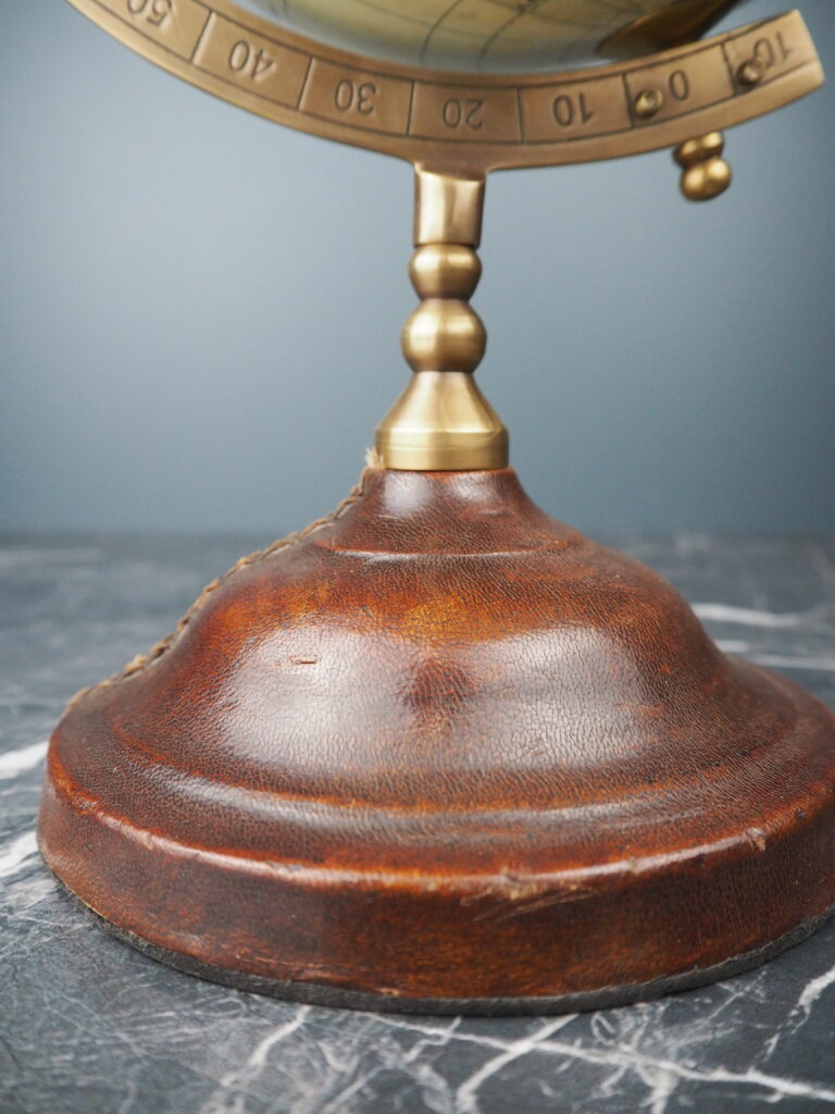 8" dia globe on leather sheathed base - Image 3