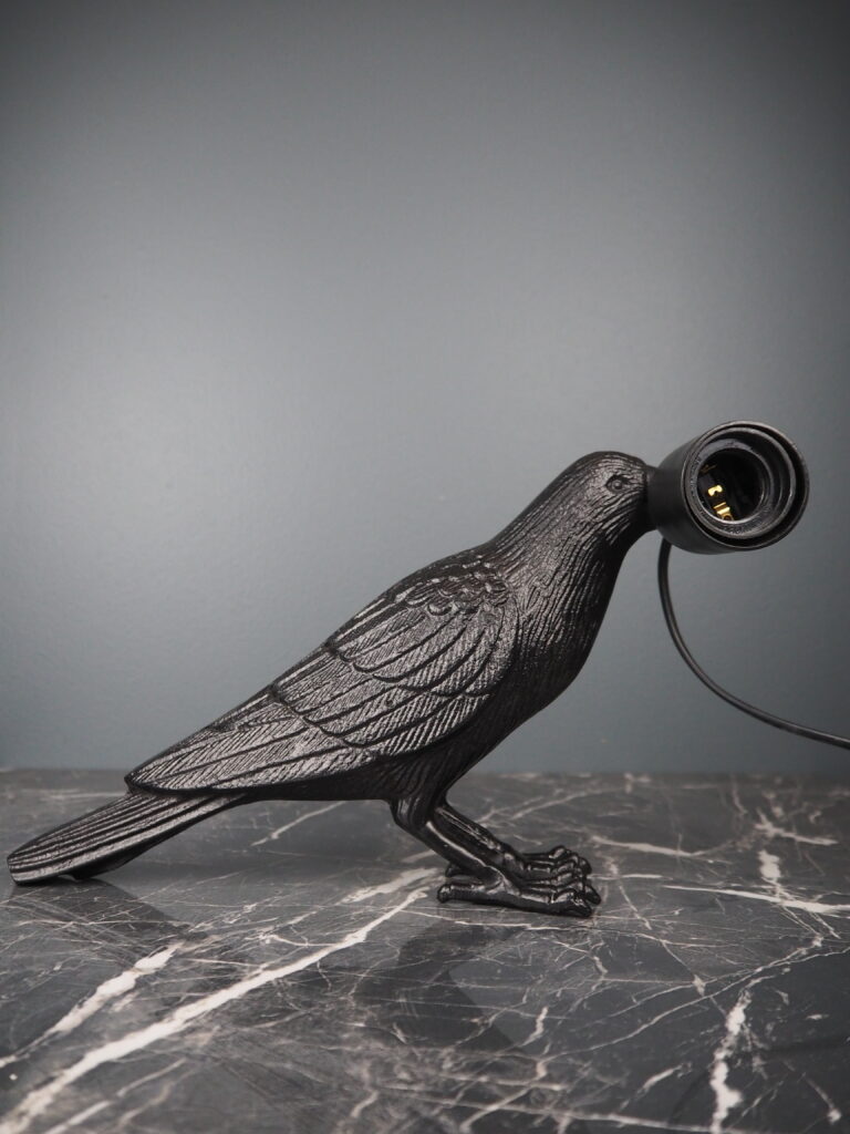 Alum. Raven Table Lamp Black - Image 2