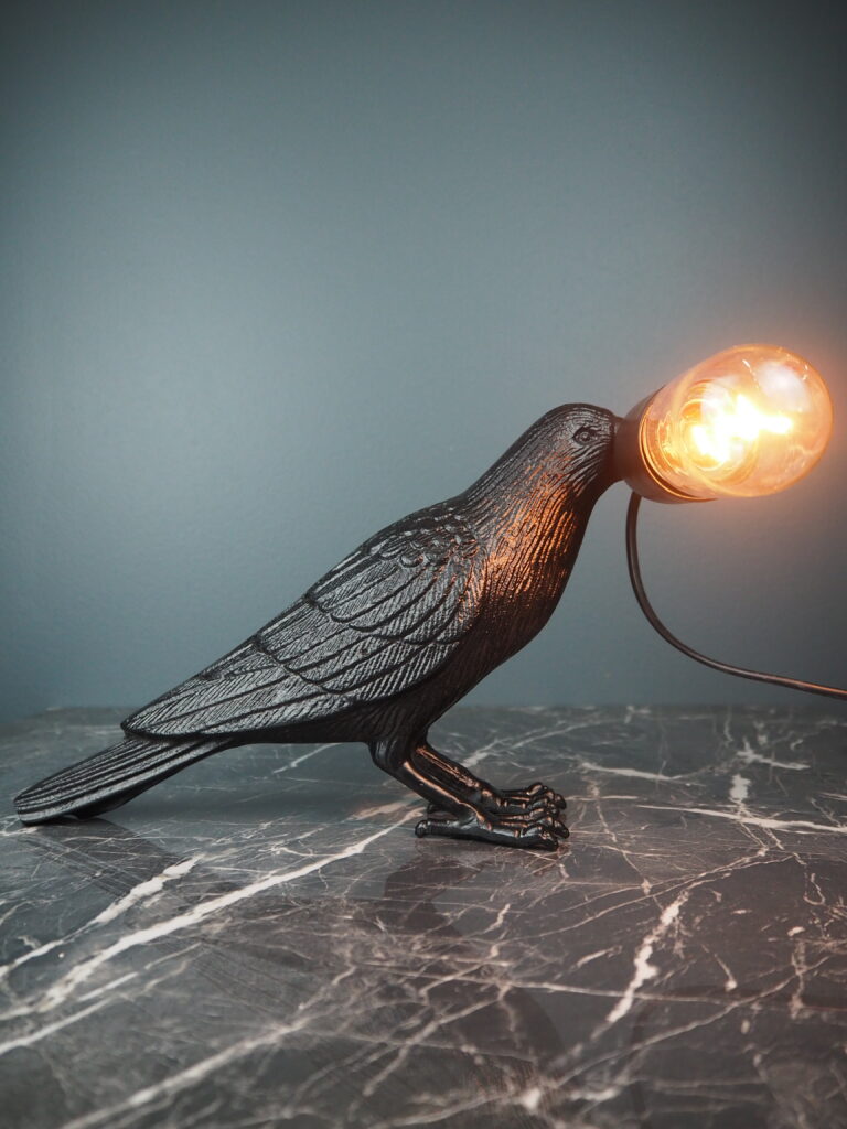 Alum. Raven Table Lamp Black - Image 5