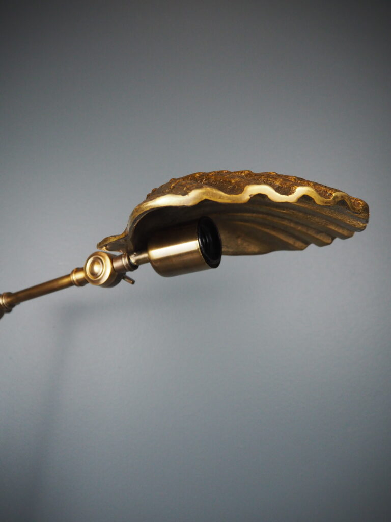 Brass/Alum. Shell Clamp Lamp - Ant Brass - Image 2