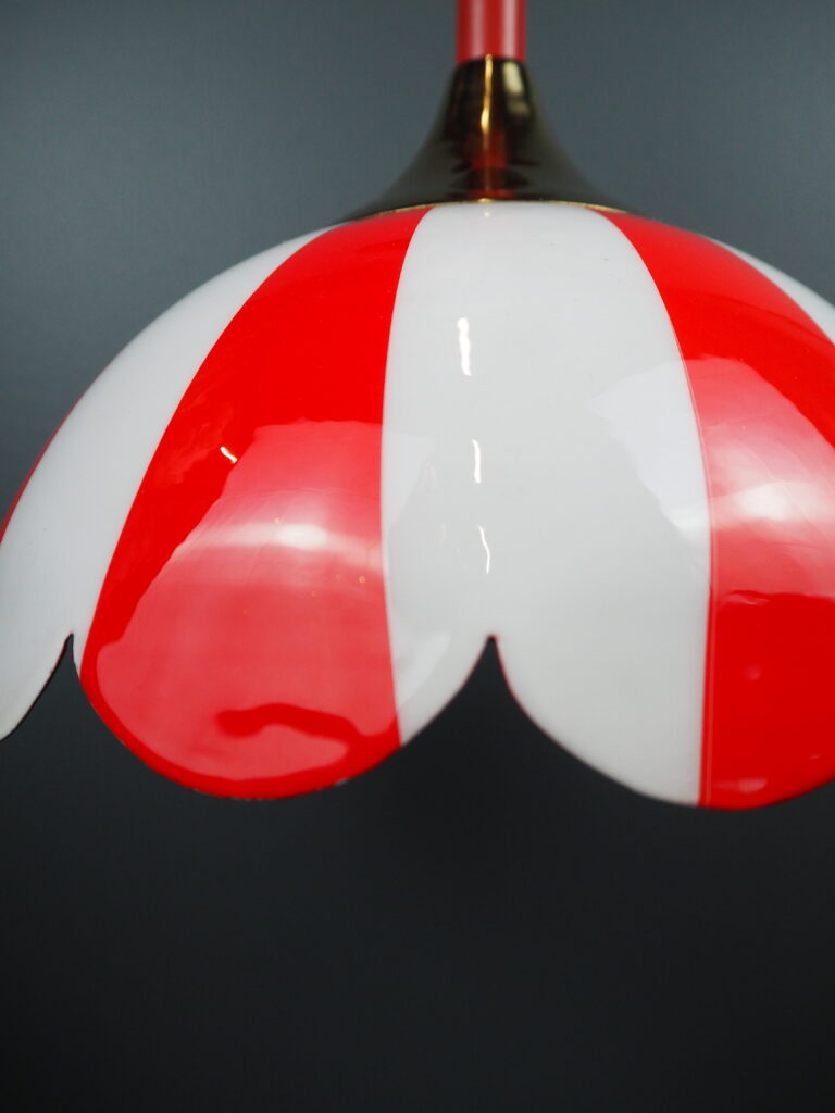 Stripe lamp L red/white - Image 4