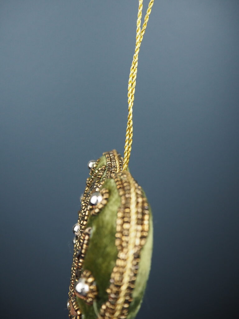 Heart olive green/golden - Image 4