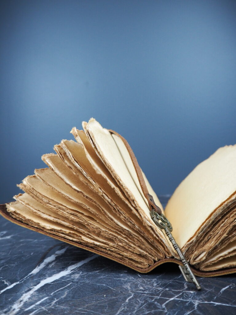Vintage leather journal w lock - Image 3
