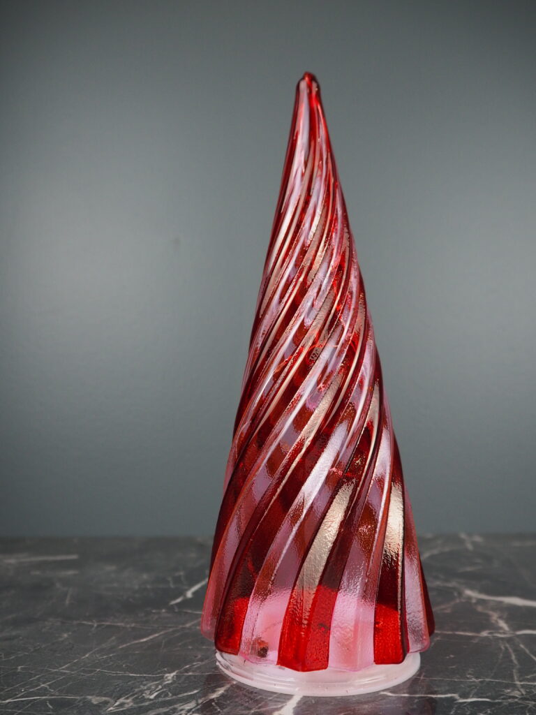 LED glass tree M red pink - Image 3