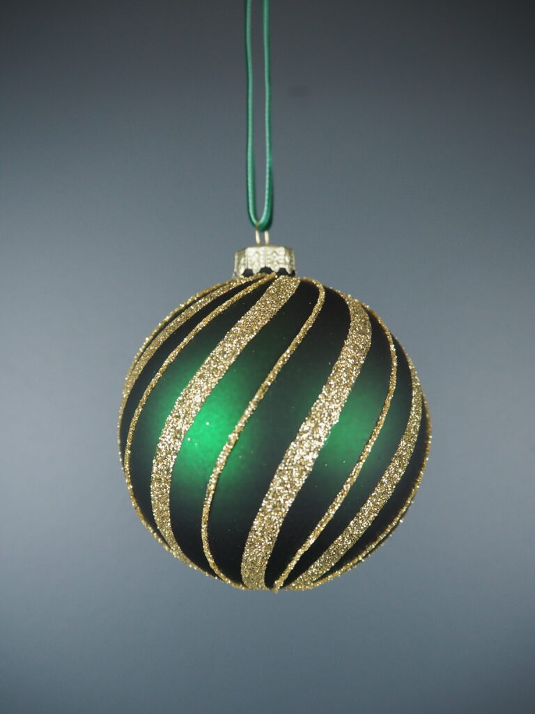 Glass ball green stripe - Image 2