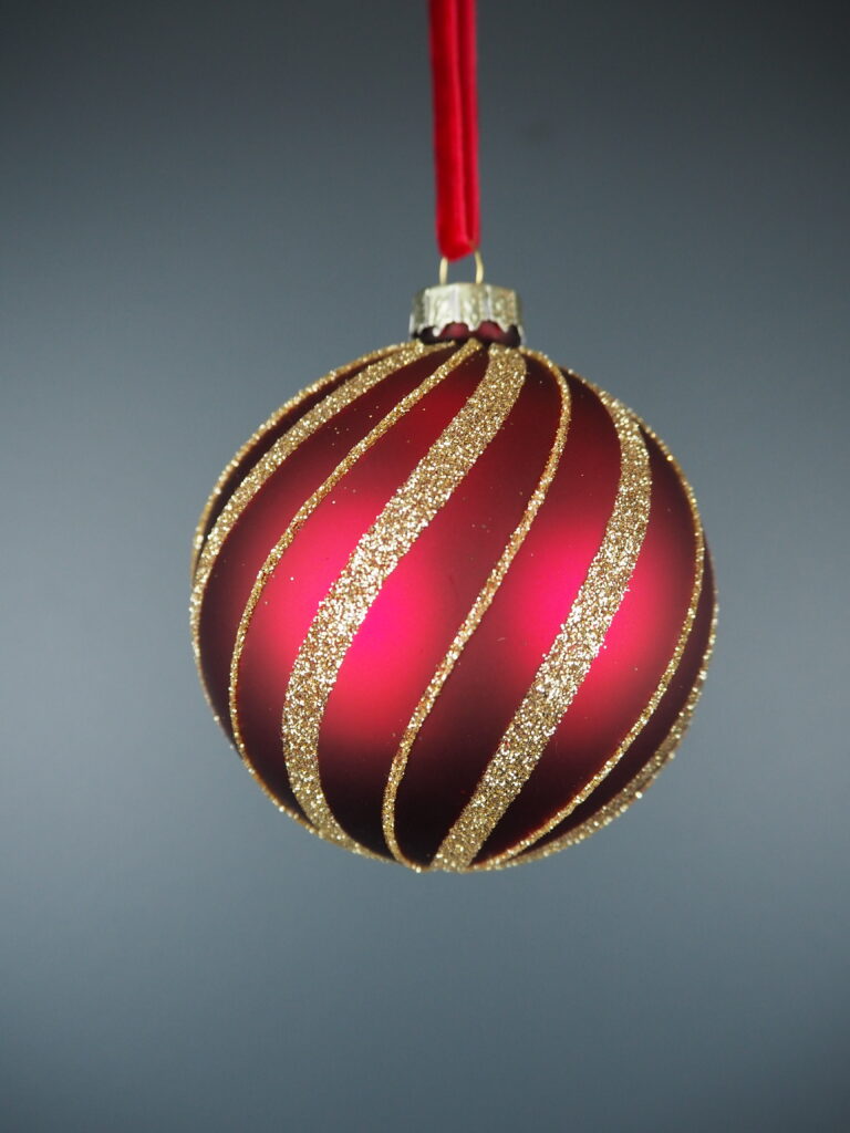 Glass ball red stripe - Image 2
