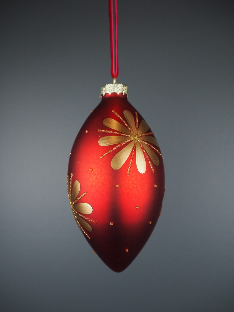 Glass ball red flower - Image 2