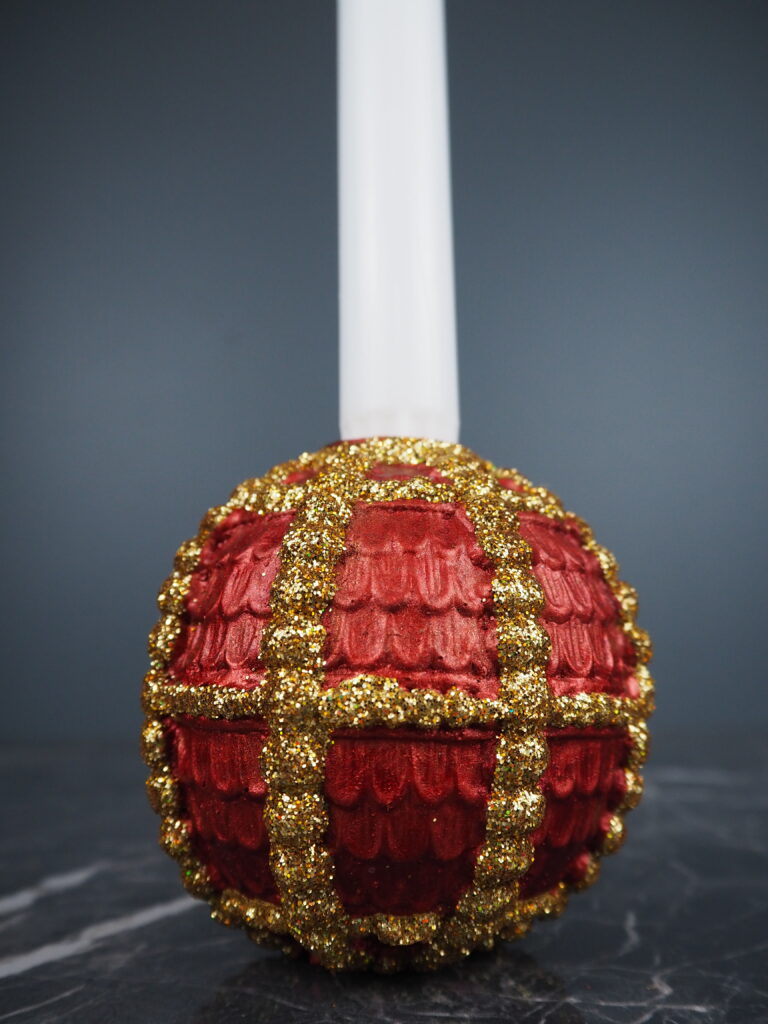 Royal candel red gold glit big - Image 2