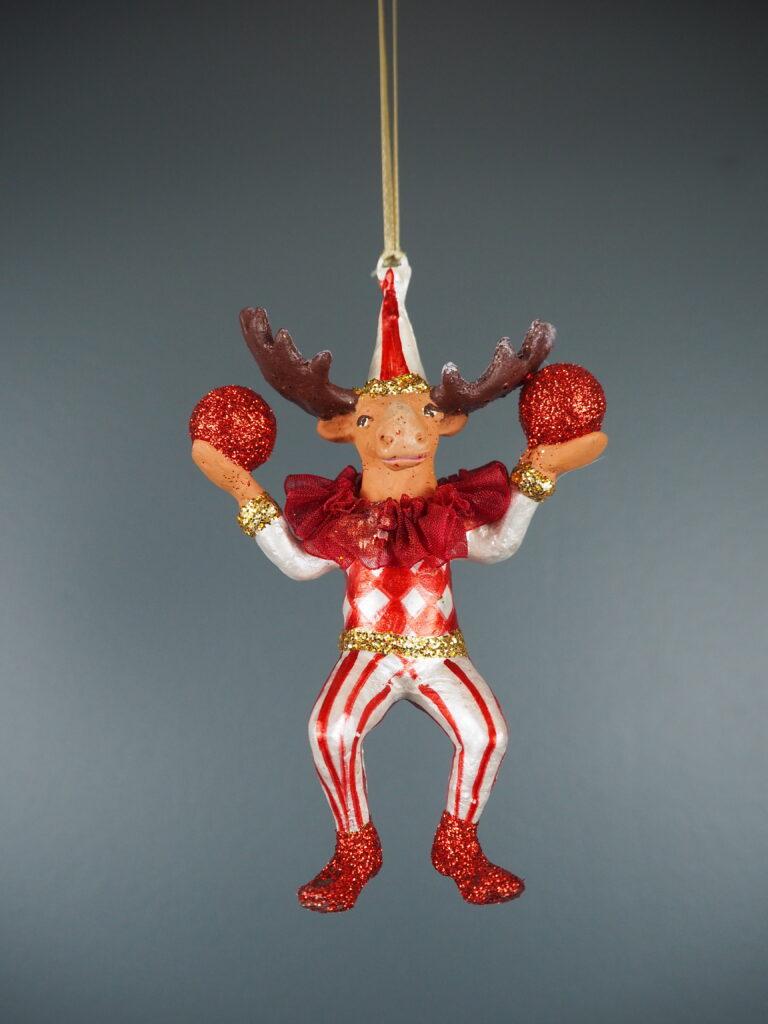 Circus moose in white red orn - Image 3
