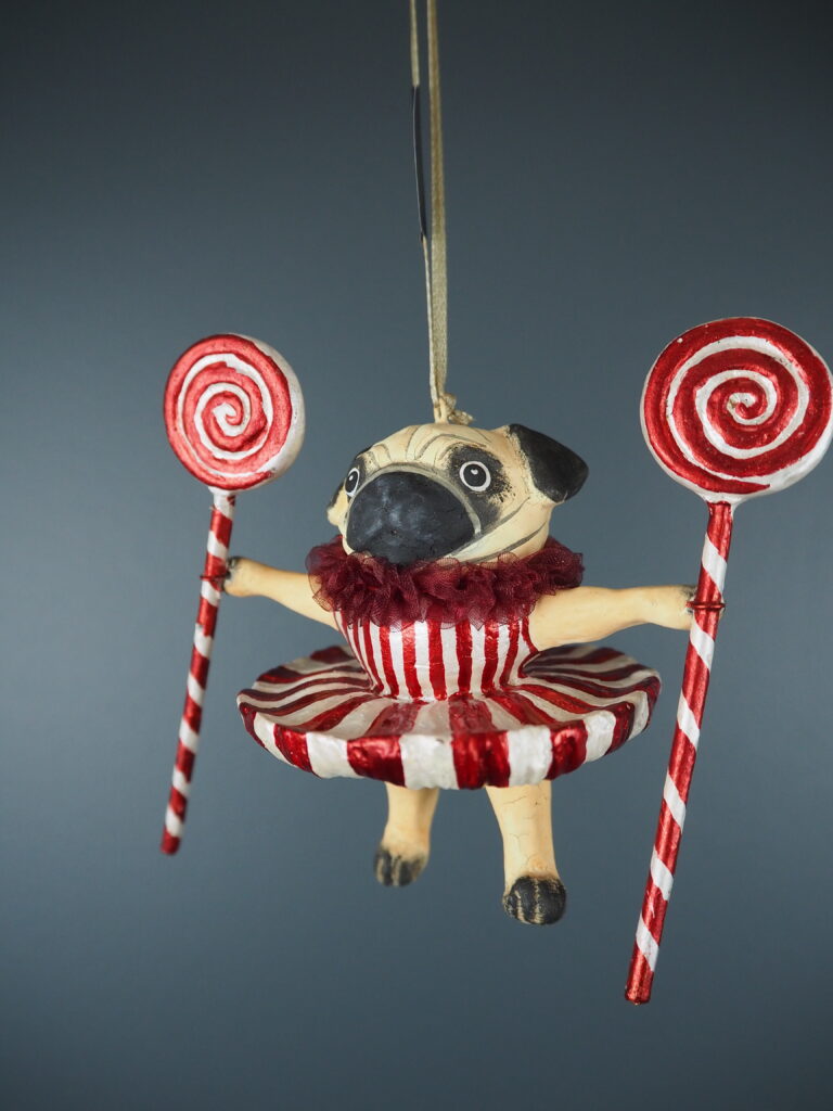 Carnival pug  lolipop red/white - Image 2