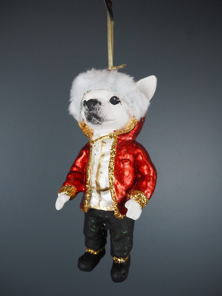 Dave dog open jacket in red orn - Image 2