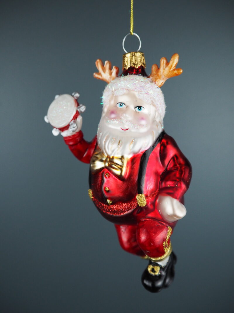 Santa deer glass