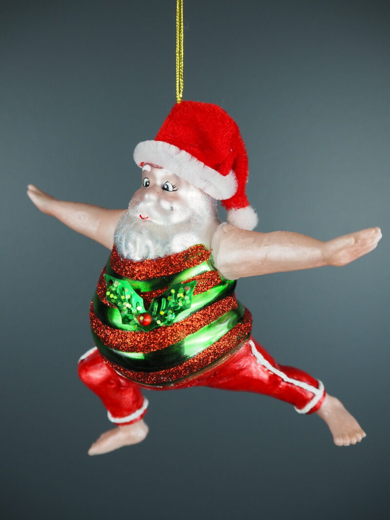 Santa yoga glass