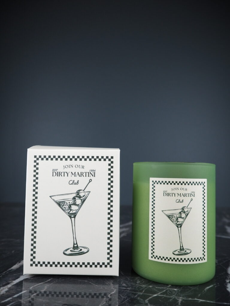 Dirty martini candle
