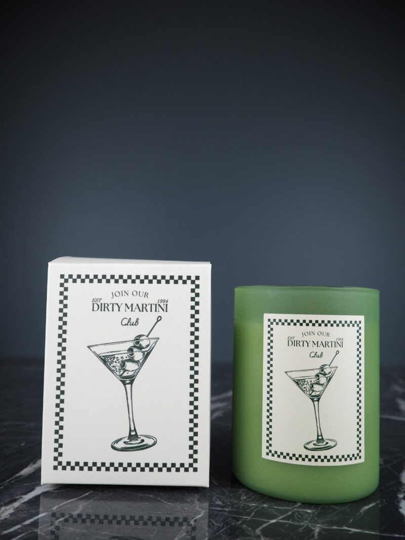 Dirty martini candle