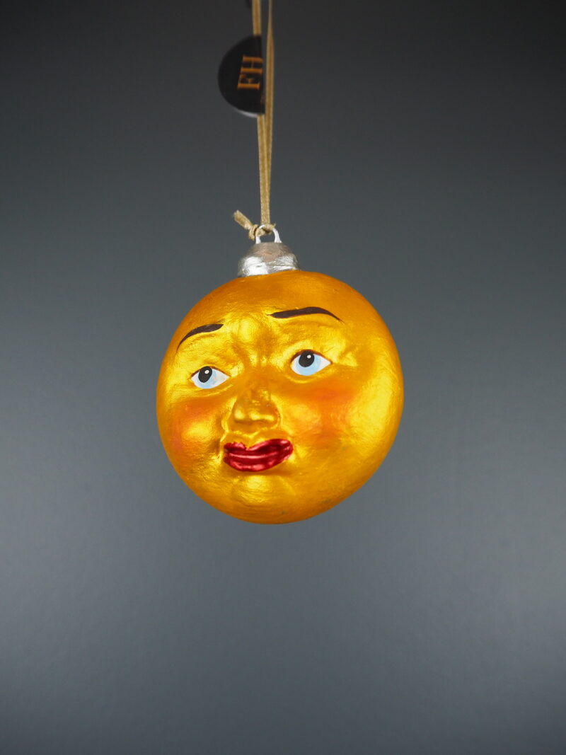 Mini flat face moon in gold