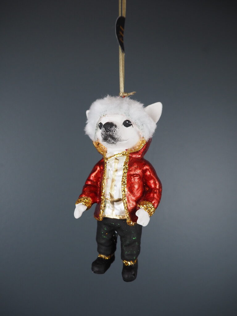 Dave dog open jacket in red orn