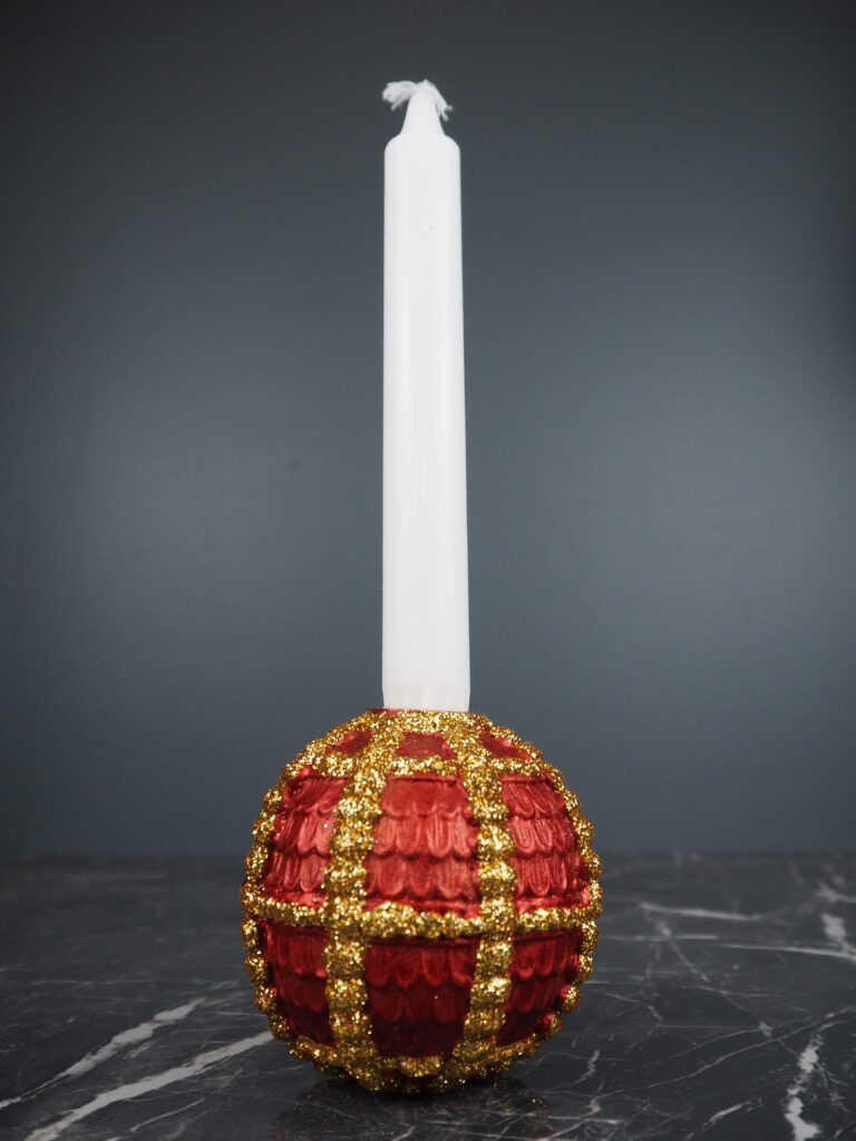 Royal candel red gold glit big