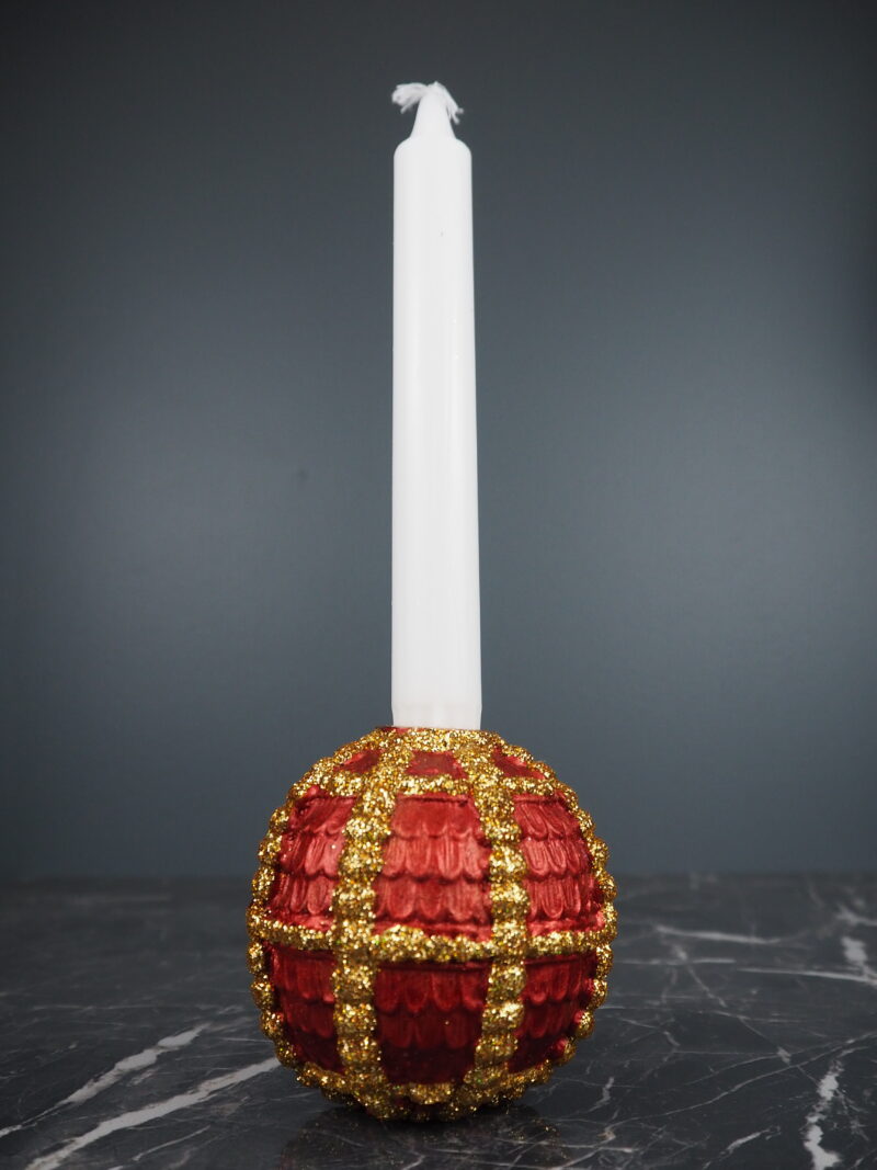 Royal candel red gold glit big