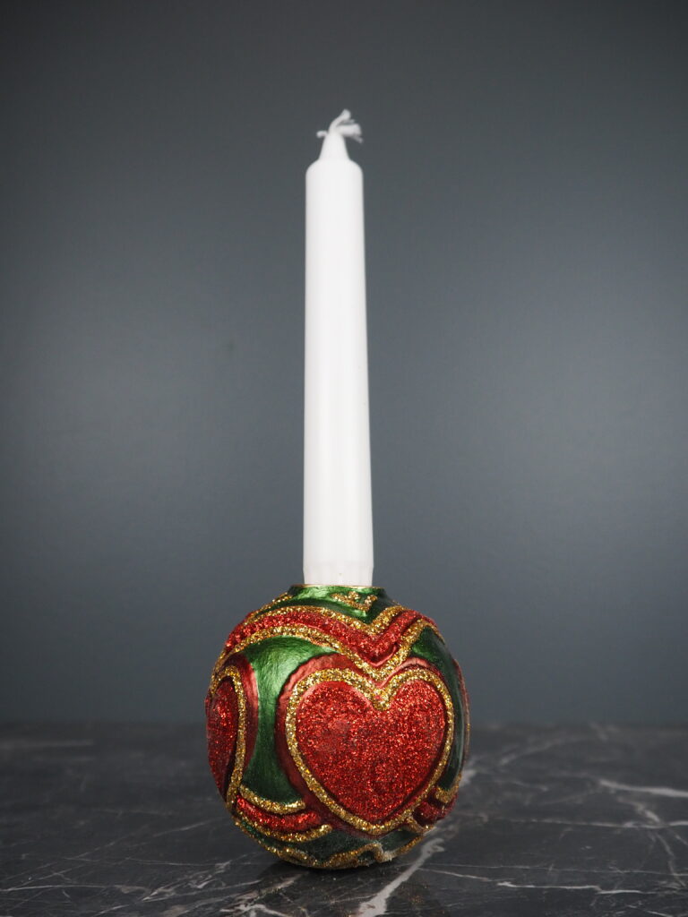 Royal candel red/green heart big