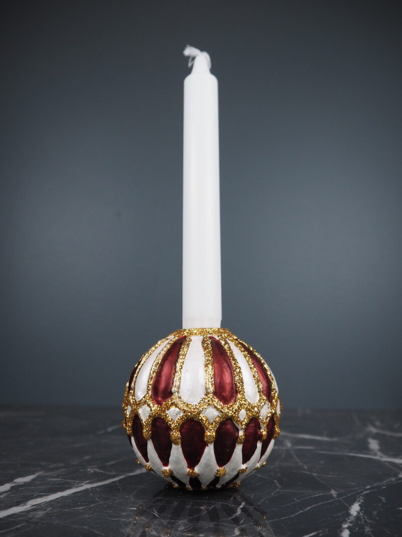 CH Ball red/white Gold glit