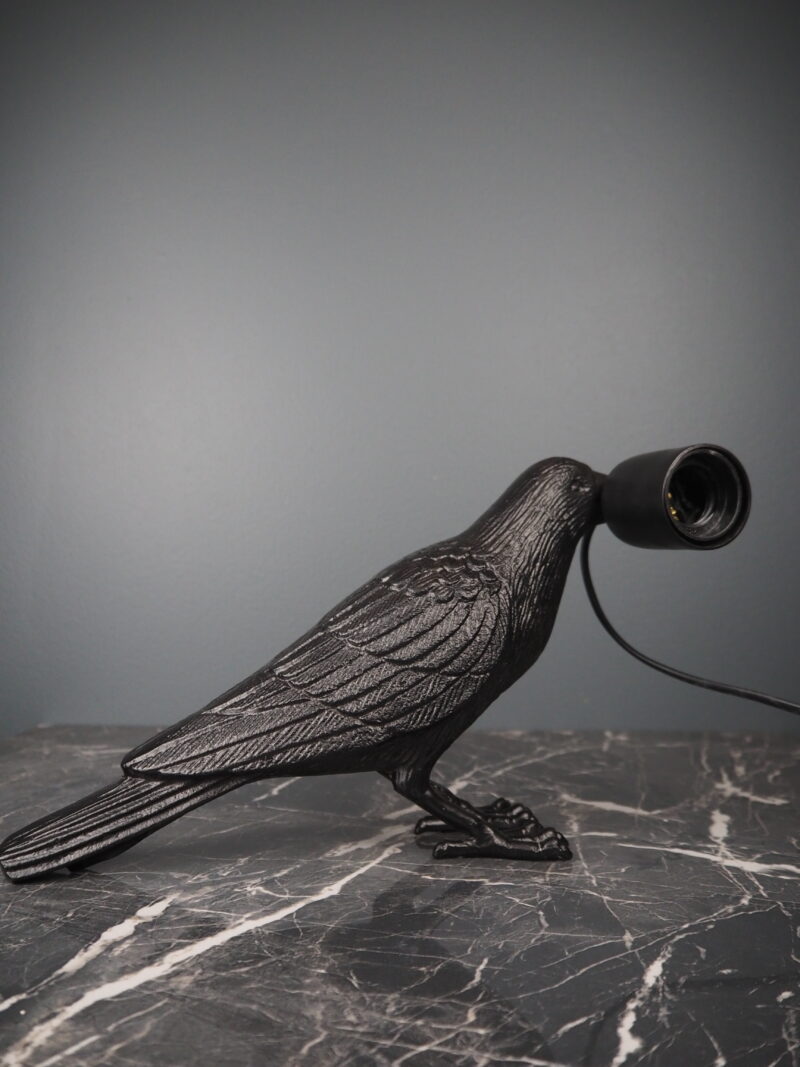Alum. Raven Table Lamp Black