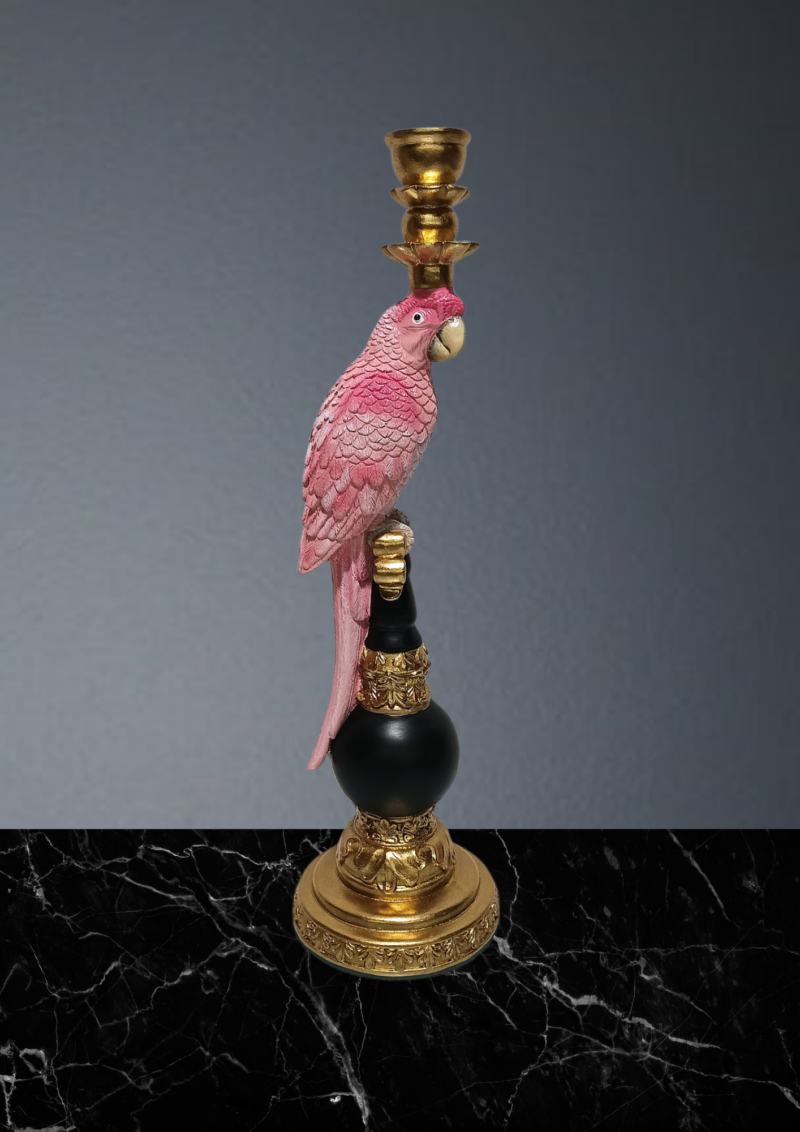 Pavine Parrot candle holder Pink