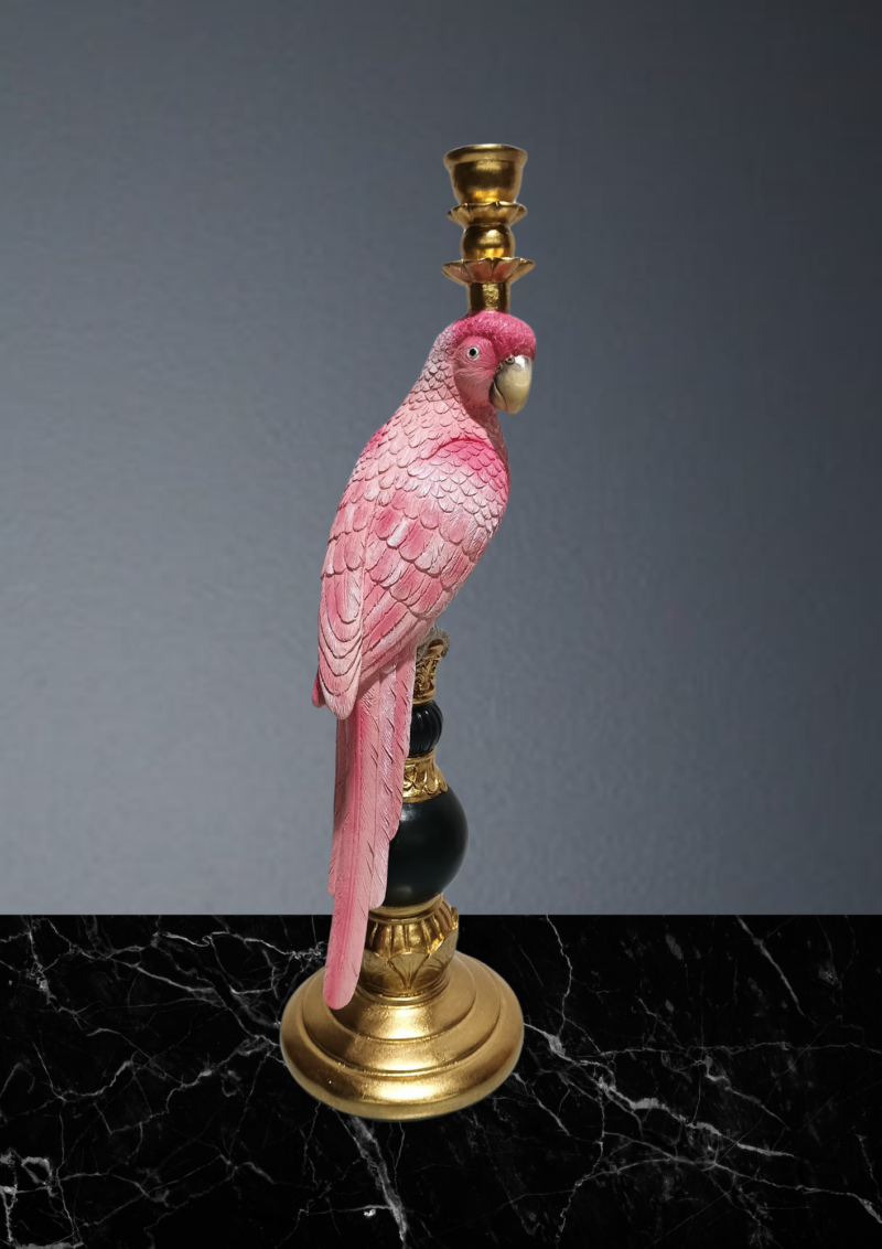 Pavelle Parrot candle holder Pink