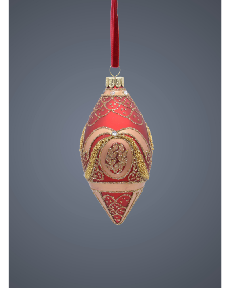 Glass double pointl red